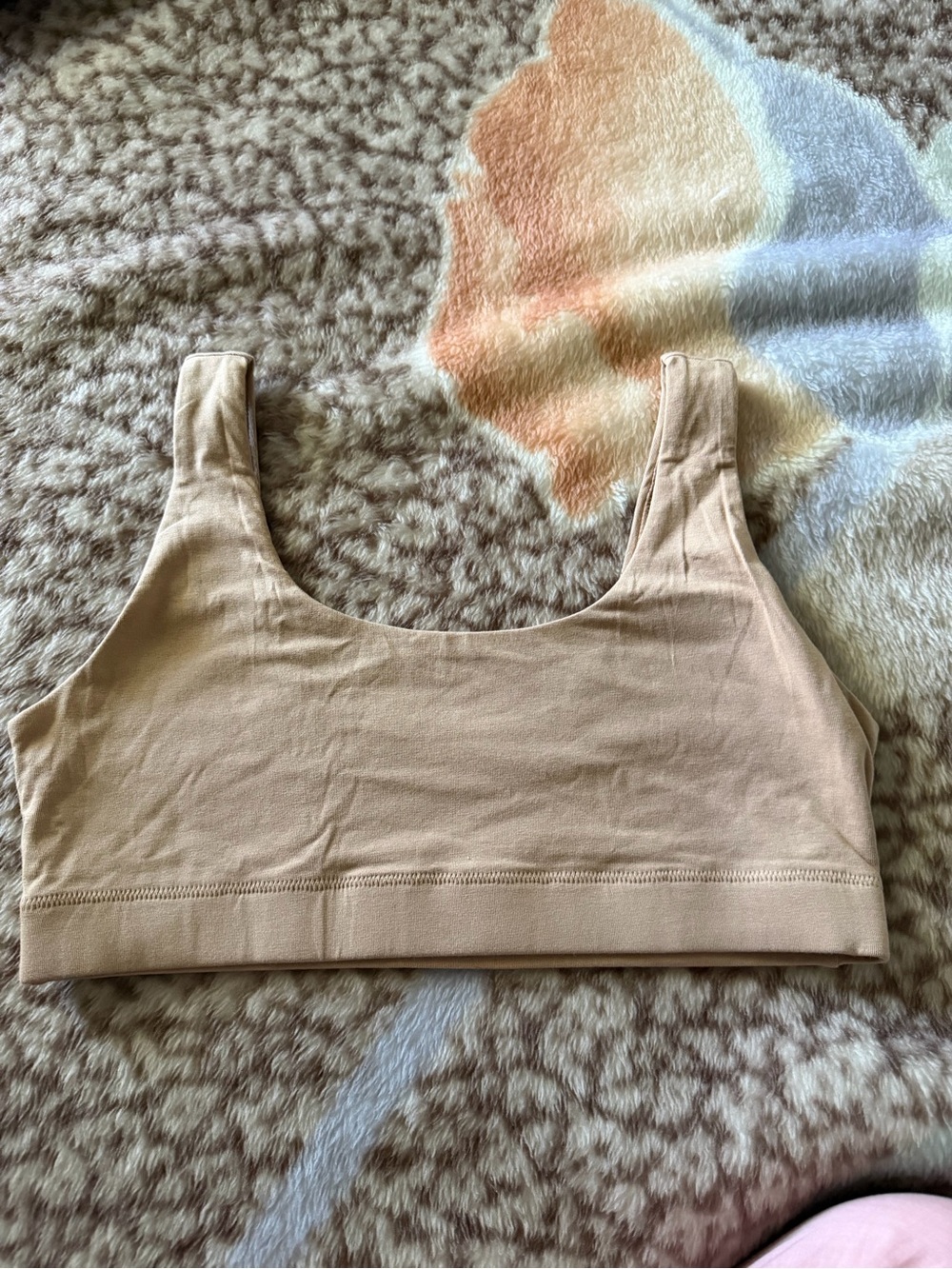 Quince Tan Wireless Scoop Bralette, FIRM PRICE